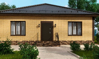 Проекты одноэтажных домов из кирпича | Строй-Сль - Усолье-Сибирское от 3627 рублей